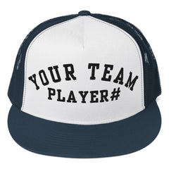 Custom team and player trucker Cap