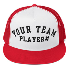 Custom team and player trucker Cap