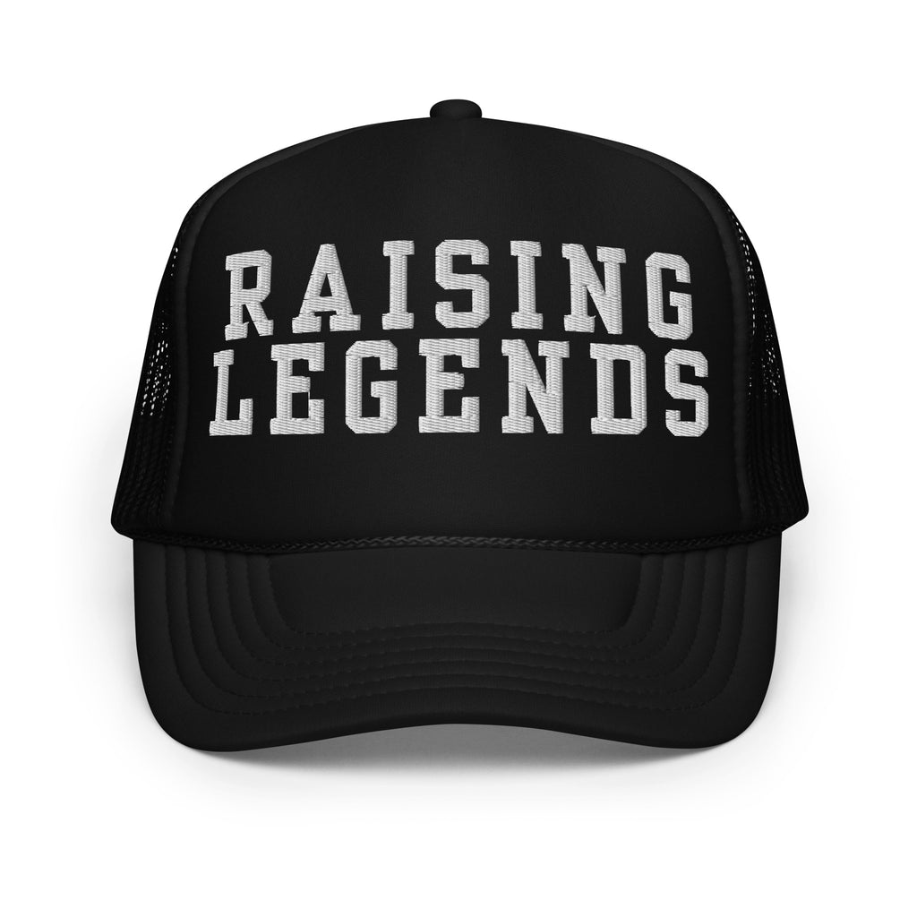 Black and White \'Raising Legends\' Cap Raising Legends Trucker Hat | Mom Life Baseball Cap - Etsy main image 2